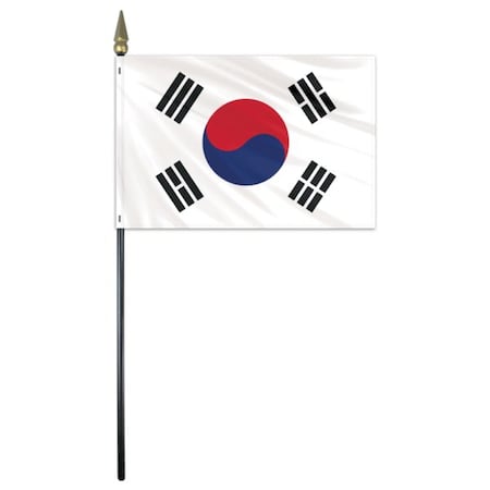South Korea Stick Flag 4x6 E Gloss